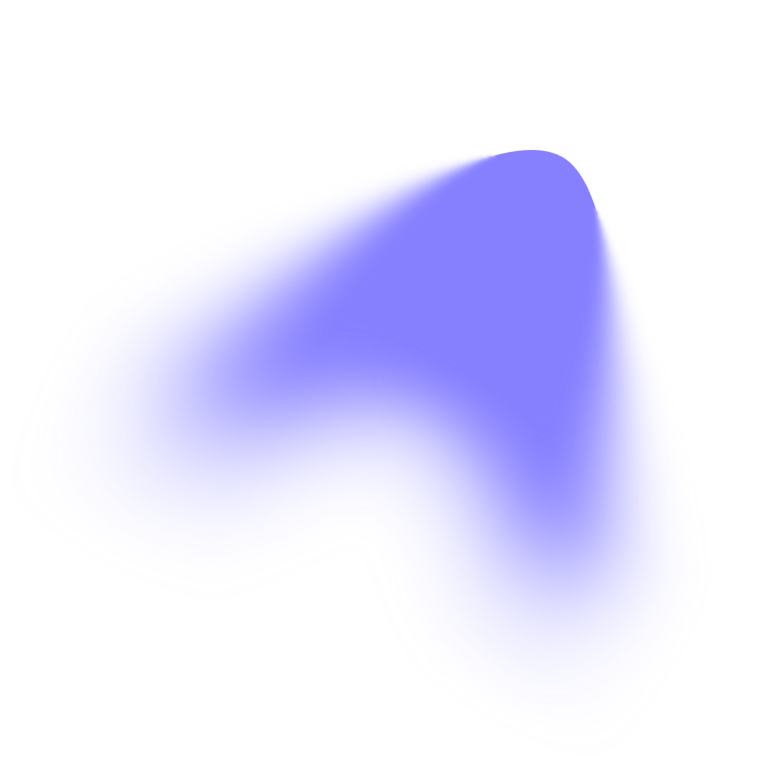 Abstract translucent purple shape with a smooth, curved form on a transparent background.